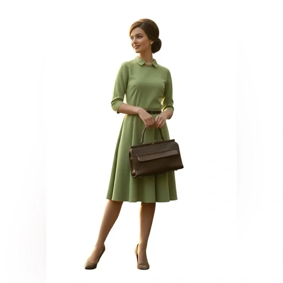 Vintage Normandie Brown Leather Handbag - Picture 5 of 16